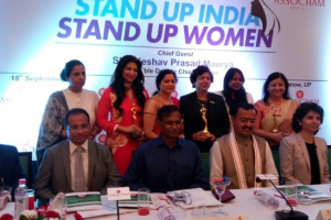 Best Entrepreneur Award under the PM's scheme STAND UP INDIA receiving by Dr. Arjumand Zaidi