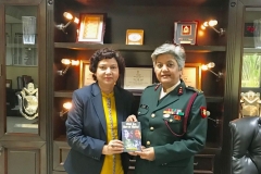 Dr Arjumand Zaidi with Maj. Gen. Vibha Dutta